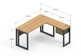 04 mesa em l tubular com gavetas